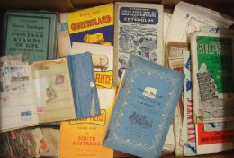 Mixed Box of Maps and Stamps: To include selection of various maps together with Stanley Gibbon