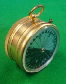 Chadburn & Son Pocket Barometer and Compass: Mother of Pearl Compass on one side having a