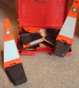 Police Car Portable Traffic Cones: Fold down cones issued to South Yorkshire Police 7 in total