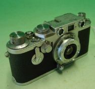 1955 Leica Camera 3f: Serial Number 287324 having Leitz Elmar F=5cm 1:3,5 Lens, Speeds 25 – 1000