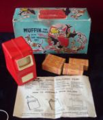 Muffin the Mule Beeju Toy Television Set: Battery operated plastic example comes with 4 x rolls of