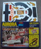Aurora GX7000 Lane Racing Set: Large layout having 4 cars featuring James Hunt, Mario Andretti,