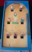 Chad Valley pre-war Snow White Bagatelle: Scarce early wooden cased item, made to operate with