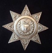 Victorian Unidentified Hallmarked Silver Cross Belt Plate / Sash Badge: 8 Pointed Star having circle