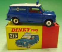 Dinky Toys RAC Patrol Mini Van: Number 273 in original box some corrosion to 1 side