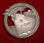 German KM Blockade Runners Badge: Gun Metal with R.S. Makers mark on rear Lots 450 to 489