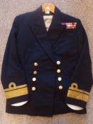 1960s Attributed Admirals Uniform and Cap: To C H S Wise consisting of White Peak Cap Jacket with
