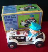 TM Toys Kiddy Highway Patrol Car: Tin Plate and Plastic construction Battery Operated Police Car