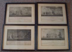 View 1st, 2nd, 3rd, 4th Of the Memorable Victory of the Nile set of Prints: (1) The British Fleet on
