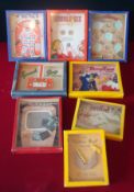 Selection of 1950s Pocket Puzzles: To include games Juggle, Merry Toast, Double Six, Pondsnag,