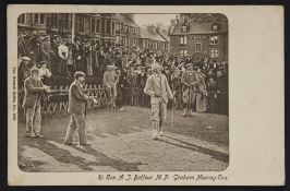 Tom Morris St Andrews golfing post card titled “Rt. Hon A. J. Balfour M.P. Graham Murray Esq.”