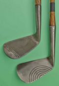 2x US interesting pattern faced irons to incl Thos. E. Wilson “Walker Cup” medium spade mashie