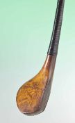 R. Forgan powf transitional dark stained persimmon driver c1895 stamped to the shaft “R. Simpson,