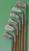 6x various Tom Stewart irons to incl Ben Sayers North Berwick “Young Benny”, Clarkson Lofter,
