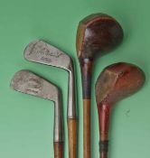 4x various junior golf clubs to incl a MacGregor “Edgemont” driver, J.H. Taylor “Signature” brassie,