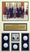 USA Presidential Golf Ball Display Case - comprised of a coloured photograph of 5 Presidents