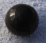 A small Knurr & Spell wooden ball c1890 with hand cut squares – one grain crack, otherwise retaining