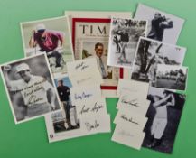 A misc. collection of golf b/w photograph prints and other publicity shots, some signed, to incl 6