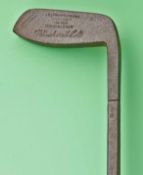 Scarce and early E H Winkworth Scott Pat square steel shaft blade putter c1913 – shallow iron