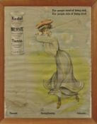 Early Vic large Golfing coloured lithograph advertising poster for Kodol c1895 – featuring a