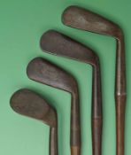 4x various smf irons to incl Spalding Gold Medal niblick, 2x mashies incl Wm Read & Sons, Boston,