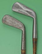 2x early Tom Stewart made smf cleeks – with the pre 1904 pipe mark to incl D&W Auchterlonie c/w