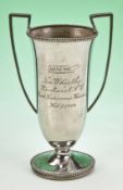 1904 Pinehurst NC silver plated golfing trophy – engraved “Tin Whistles” Pinehurst N.C. Mixed