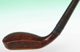 Early Tom Morris maker St Andrews dark stained beech wood longnose putter c1860 – the large