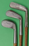 3x Grand Rapids irons and putter to incl 2x W.H. Symons Grand Rapids M.I. smf round back irons, a