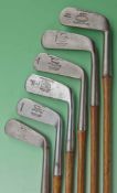 6x various Tom Stewart blade putters – made for Foulis, Tom Boyd, Chas H Mayo, Harry Vardon