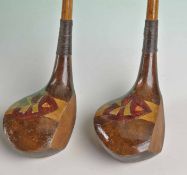 2x ladies socket head woods to incl a driver and a brassie, custom made in US by J. MacKay for his