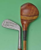2x Al Watrous golf clubs to incl a large socket head driver with tiger tail decorative shaft and