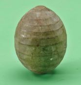 An interesting Chloe wooden oval ball c1880 – featuring line ridges