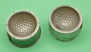 Pair of unnamed dimple golf ball moulds