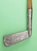 Unnamed large heavy double sided straight blade putter c1880 – together with the remains of the