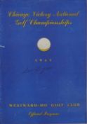 Ben Hogan rare signed 1947 Chicago Victory National Golf Championship programme – signed in pen to