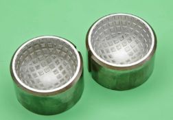 Pair of unnamed square mesh dimple golf ball moulds