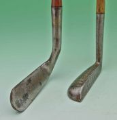 2 interesting putters to incl a Brown Vardon mallet head putter stamped to the head with a Gibson