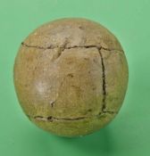 A fine, unnamed large feather golf ball c1800 retaining good shape, approx 2” diameter, 2 very minor