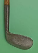 Scarce Tom Morris St Andrews Patent dished face niblick/bunker iron c1895 – the dished face head