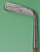 Scarce Tom Stewart “FO/RTJ” shallow face elongated blade putter with 4.75” hosel and stamped to