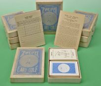 8x Zweifel Golf Card games c1932 – to incl 2x sets of cards with Rules and score cards - 6x appear