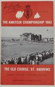 1963 Official British Men’s Amateur Golf Championship programme - won by Michael Lunt (Eng) -