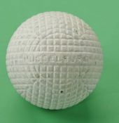 Scarce J & D Clark Musselburgh square mesh gutty golf ball c1895 – retaining all the original