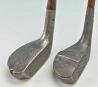 J. A. Cassidy “The Vee” alloy mallet head putter c1915, fitted with a bamboo shaft (with three