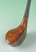 Willie Dunn, NY socket head driver with leather insert to face, replaced rams horn sole, re-