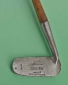 Rare Tom Stewart Backward blade putter c1920s – the head is stamped Willie Kidd and a square