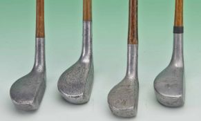 4x various alloy mallet head putters to incl a Willie Ogilvie, Williams & Co. Paris Anglaise stamped