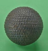 An interesting oversized, unnamed bramble gutty golf ball c1890 – one deep strike mark and two other