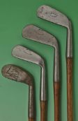 Half set of D&W Auchterlonie smf irons – all stamped with the early Stewart pipe mark to incl a